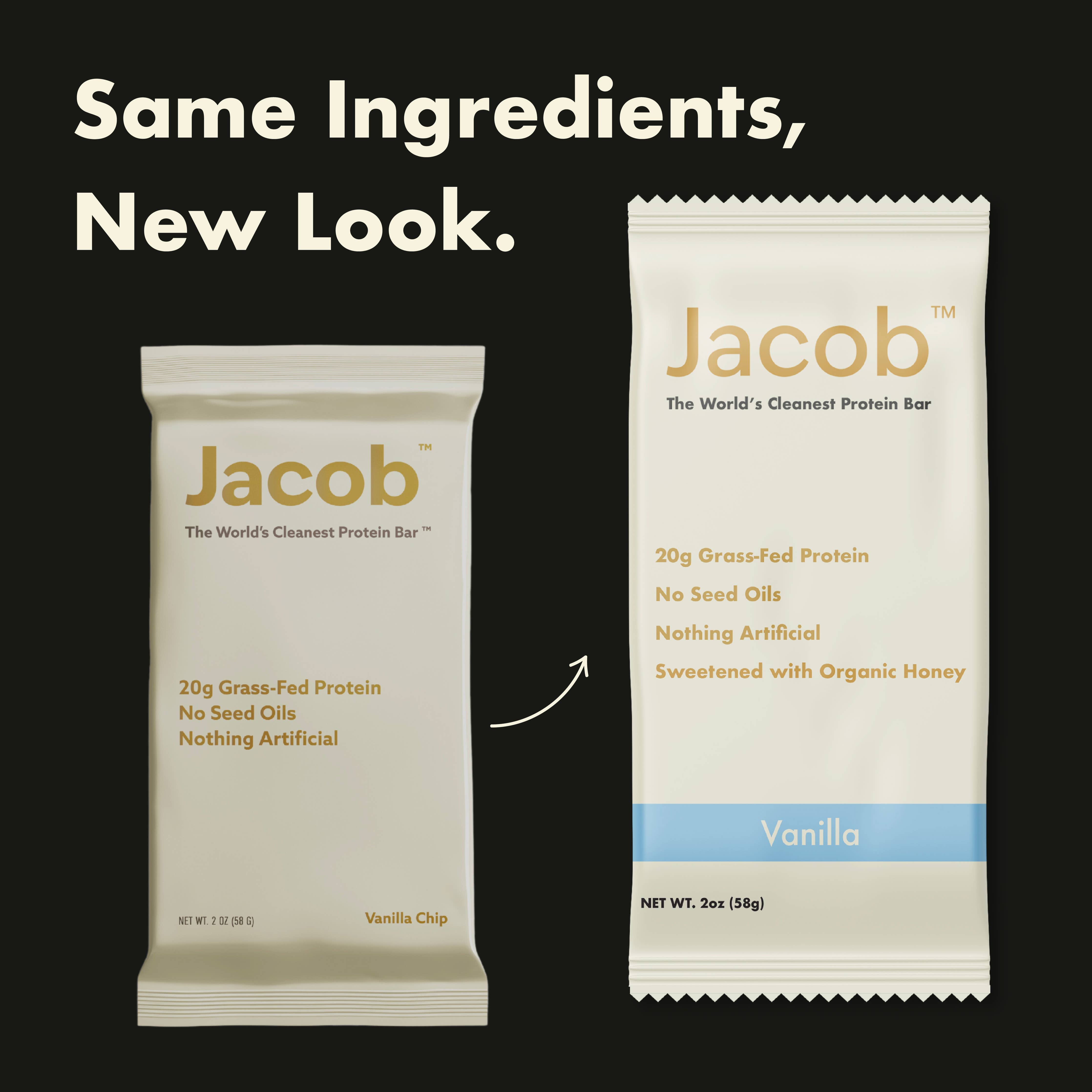 Jacob Protein Bar Grass-Fed Organic Protein Snack Bar