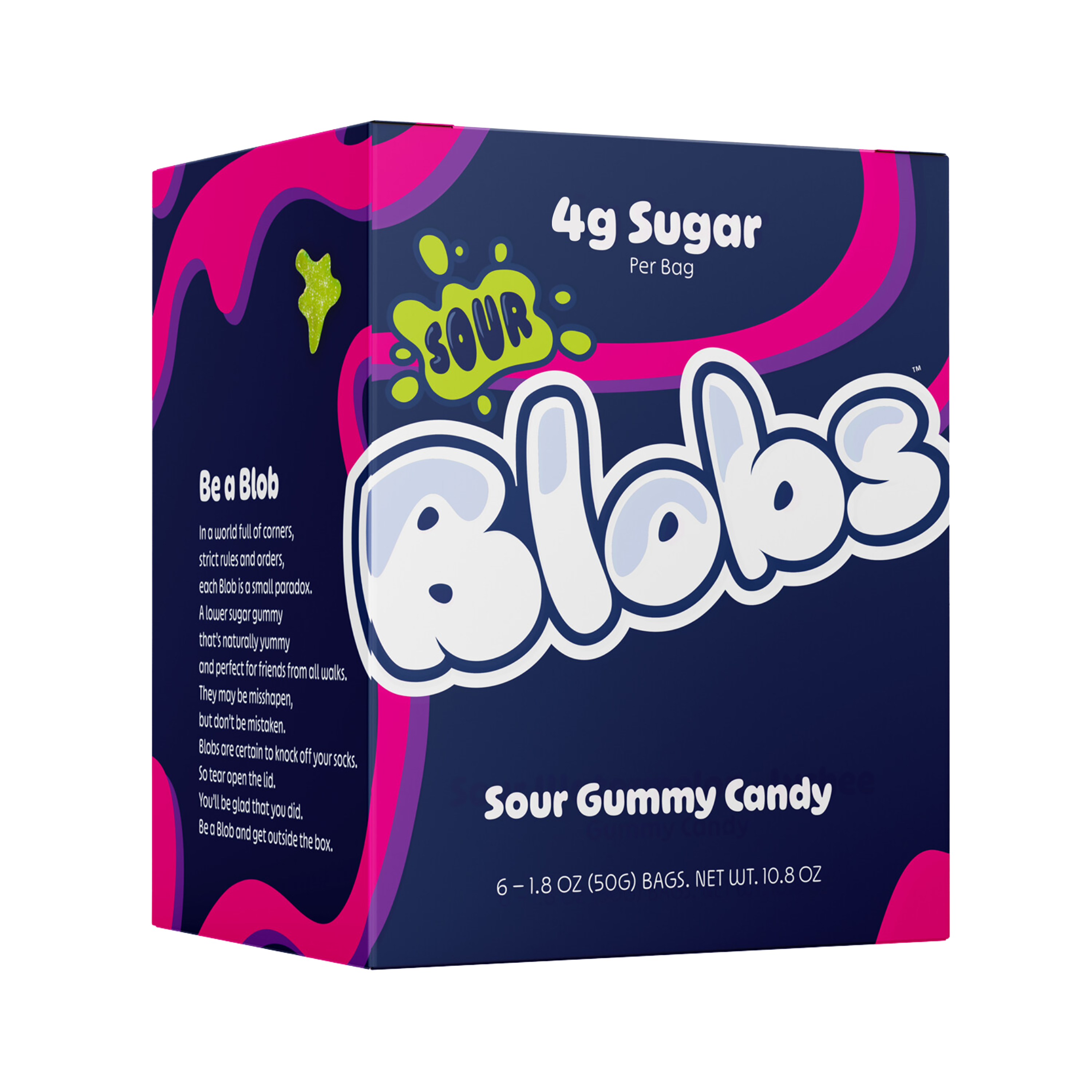 SOUR Blobs Low Sugar Gummy Candy - Mixed Sour Bag
