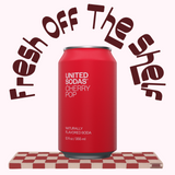 United Soda Cherry Pop Naturally Flavored Soda (12oz Can)