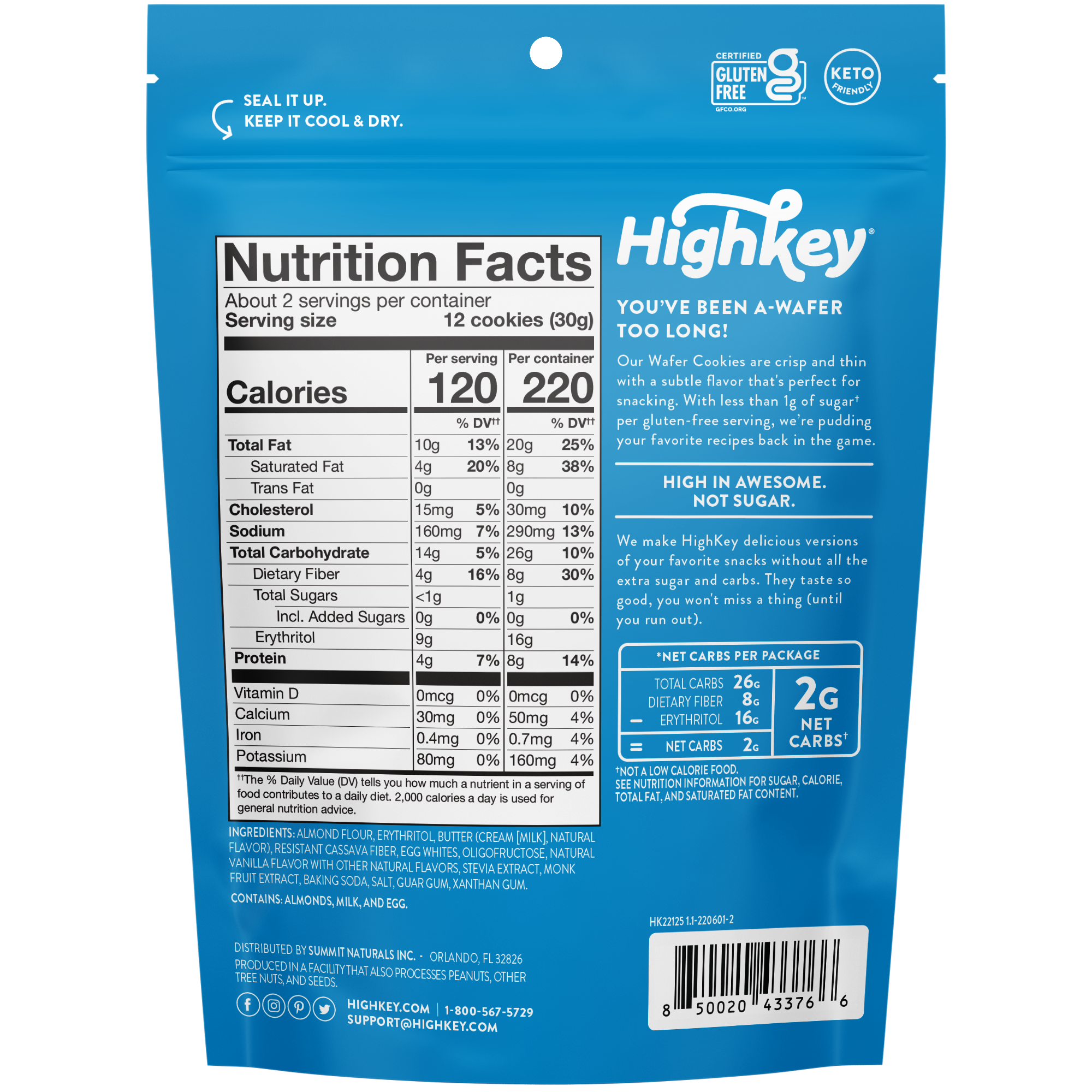 Highkey Keto Vanilla Wafers