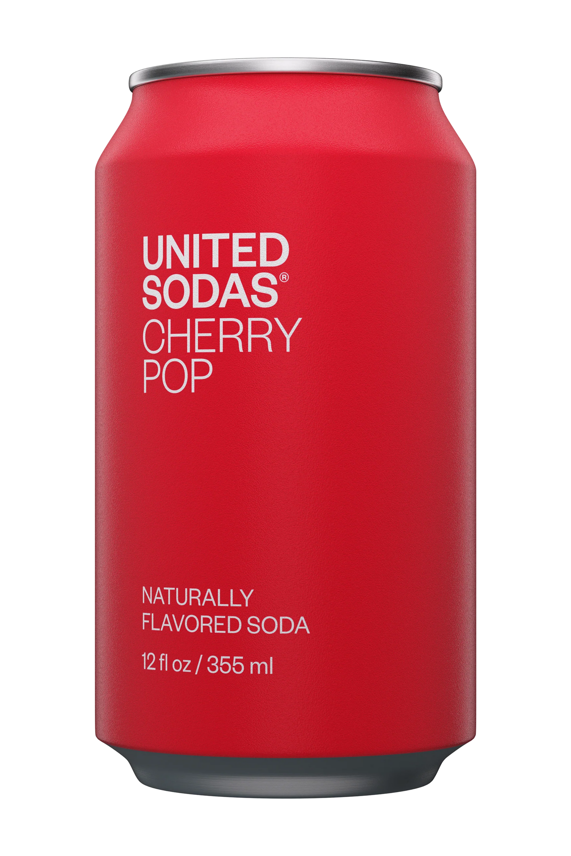 United Soda Cherry Pop Naturally Flavored Soda