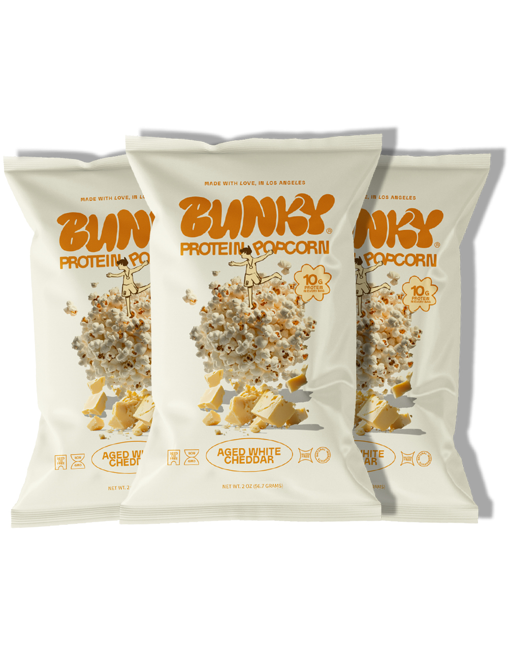 Bunky's Aged White Cheddar Protein Popcorn