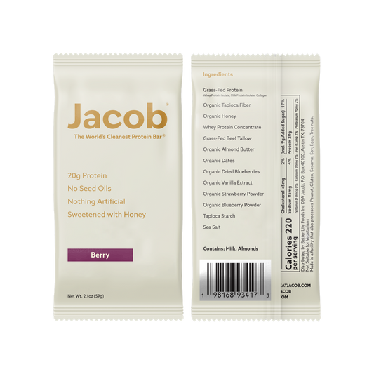 Jacob Protein Bar Grass-Fed Organic Protein Snack Bar