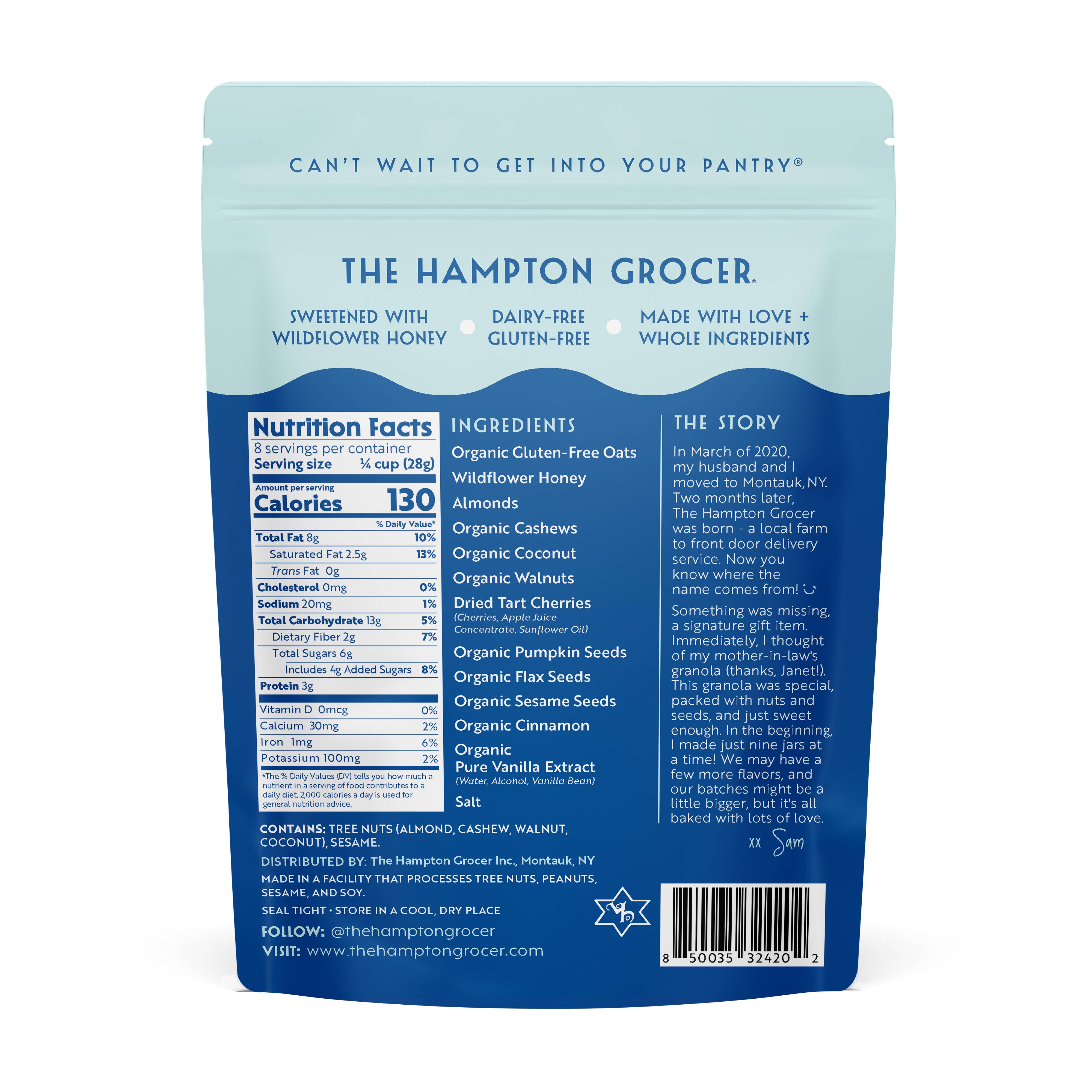 The Hampton Grocer Cinnamon + Dried Cherry Granola